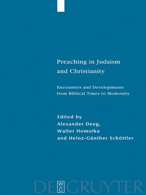 cover image of Preaching in Judaism and Christianity